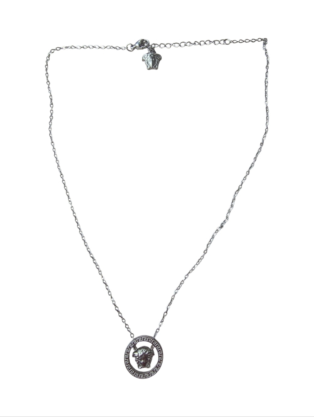 Silver Versace Medusa Pendant Necklace - Picture 2 of 5